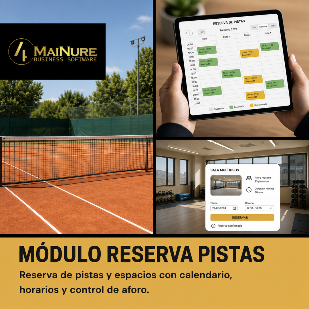 Módulo Reserva de Pistas y Espacios Deportivos